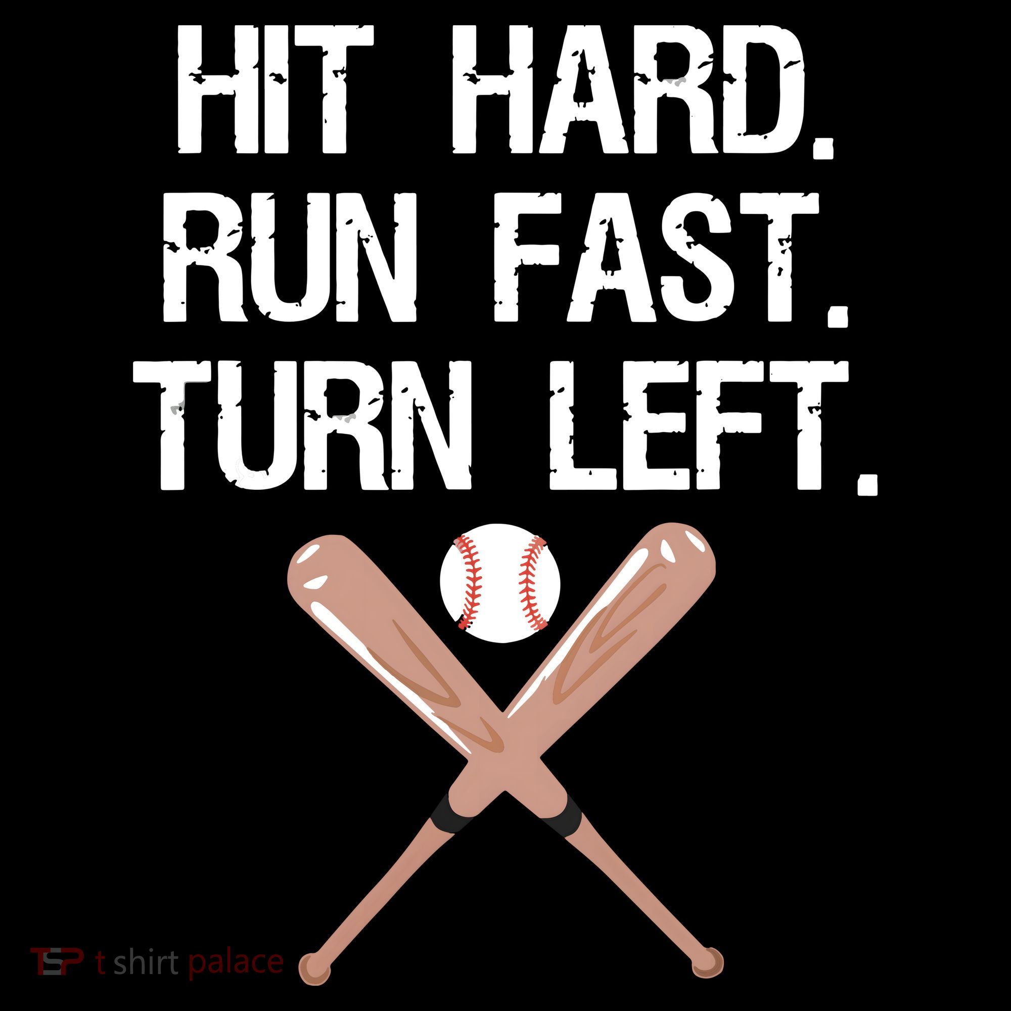 Hit Hard Run Fast Turn Left Baseball Softball Fan Women's Hoodie
