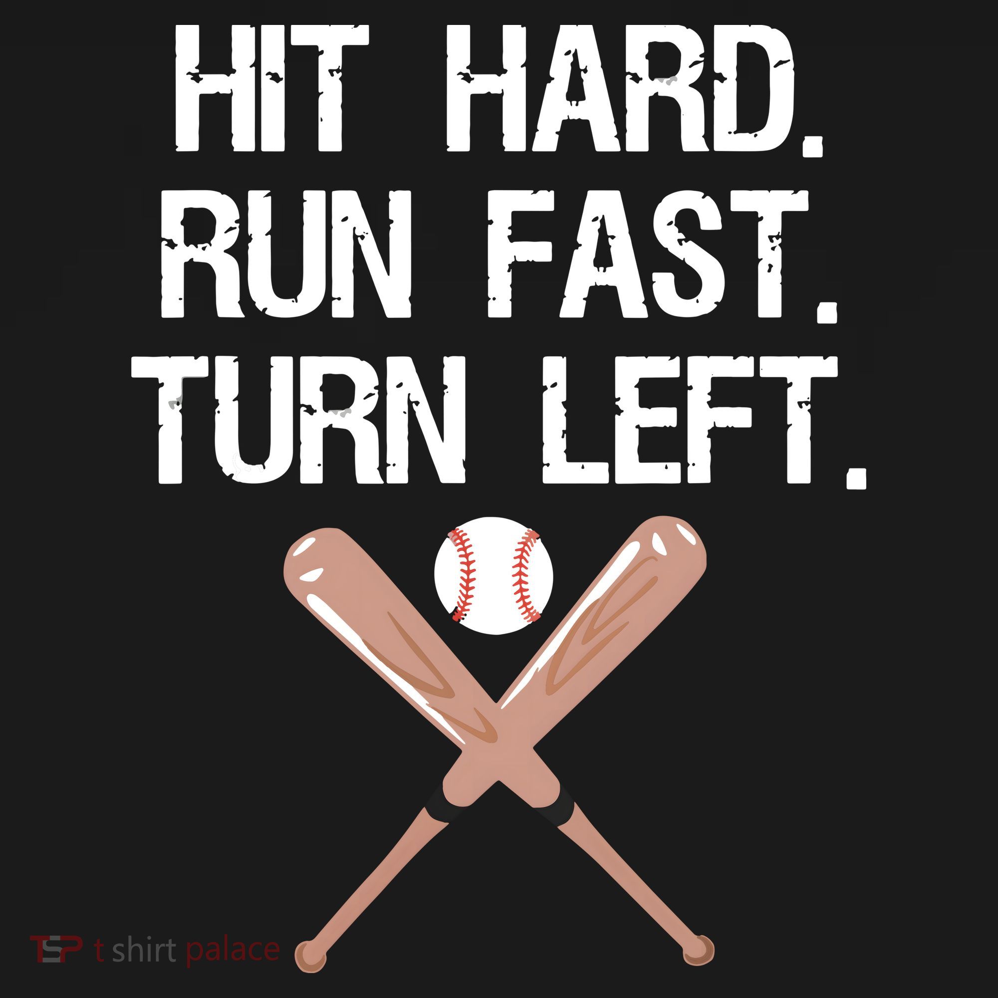 Hit Hard Run Fast Turn Left Baseball Softball Fan Visor