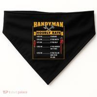 Handyman Hourly Rate Gift For Handyman Dad USA-Made Doggie Bandana thumb 0