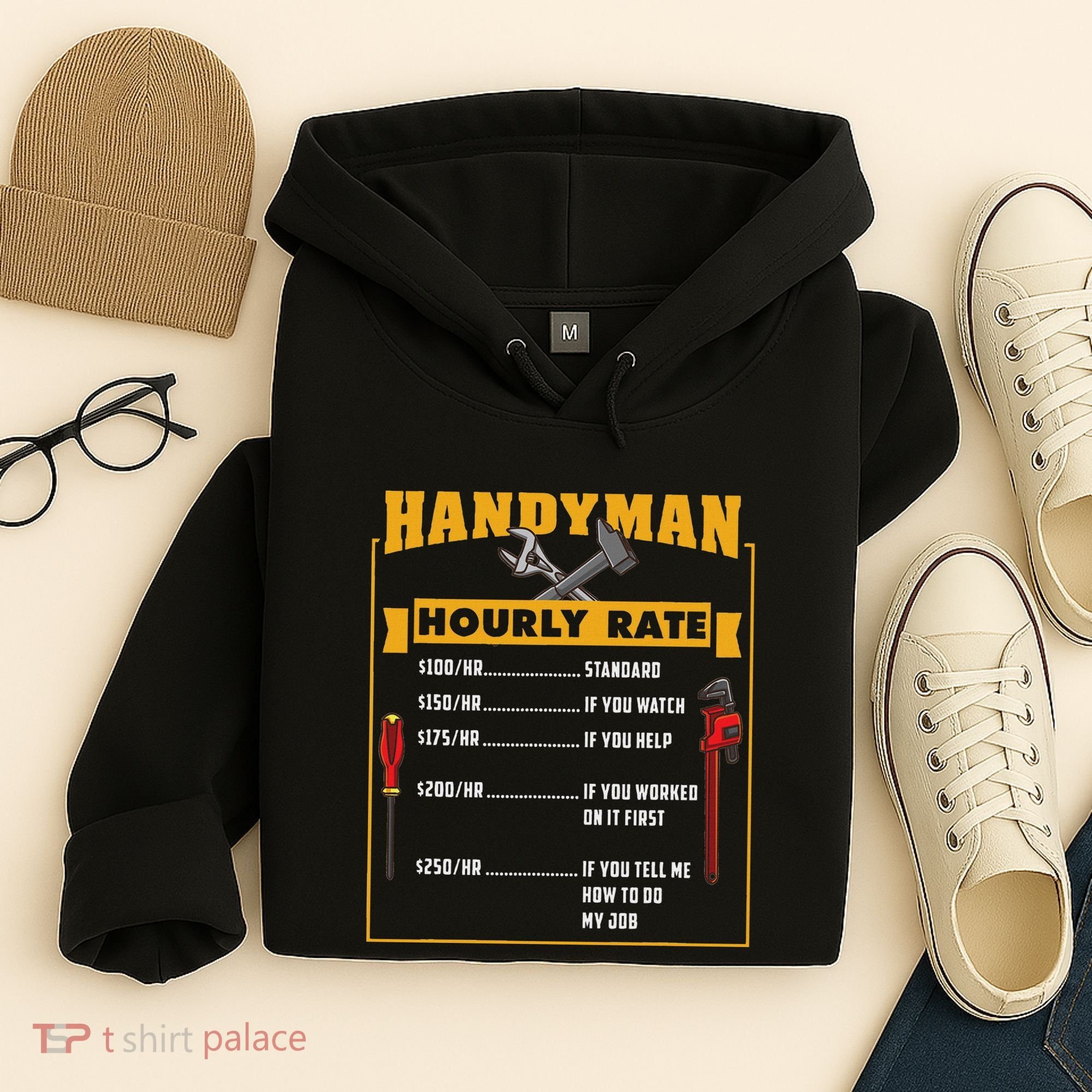 Handyman Hourly Rate Gift For Handyman Dad Hoodie