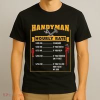 Handyman Hourly Rate Gift For Handyman Dad T-Shirt thumb 3