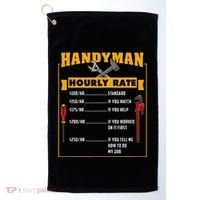 Handyman Hourly Rate Gift For Handyman Dad Golf Towel thumb 0