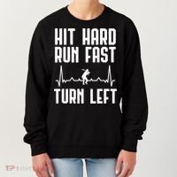 Hit Hard Run Fast Turn Left Baseball Player Technique Cute Gift Women's Sweatshirt thumb 0
