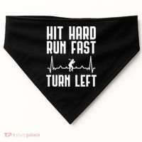 Hit Hard Run Fast Turn Left Baseball Player Technique Cute Gift USA-Made Doggie Bandana thumb 0