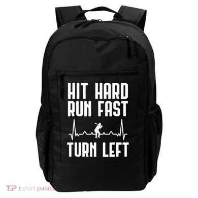 Hit Hard Run Fast Turn Left Baseball Player Technique Cute Gift Backpack