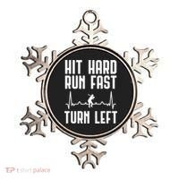 Hit Hard Run Fast Turn Left Baseball Player Technique Cute Gift Ornament thumb 0