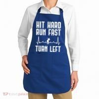 Hit Hard Run Fast Turn Left Baseball Player Technique Cute Gift Apron thumb 2