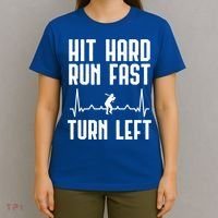 Hit Hard Run Fast Turn Left Baseball Player Technique Cute Gift T-Shirt thumb 4