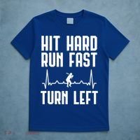 Hit Hard Run Fast Turn Left Baseball Player Technique Cute Gift T-Shirt thumb 5