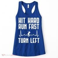 Hit Hard Run Fast Turn Left Baseball Player Technique Cute Gift Women's Tank Top thumb 0