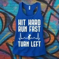 Hit Hard Run Fast Turn Left Baseball Player Technique Cute Gift Women's Tank Top thumb 3