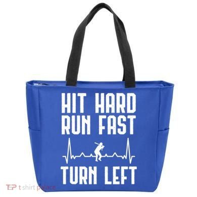 Hit Hard Run Fast Turn Left Baseball Player Technique Cute Gift Tote Bag