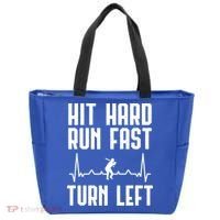 Hit Hard Run Fast Turn Left Baseball Player Technique Cute Gift Tote Bag thumb 0