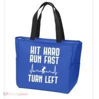 Hit Hard Run Fast Turn Left Baseball Player Technique Cute Gift Tote Bag thumb 3
