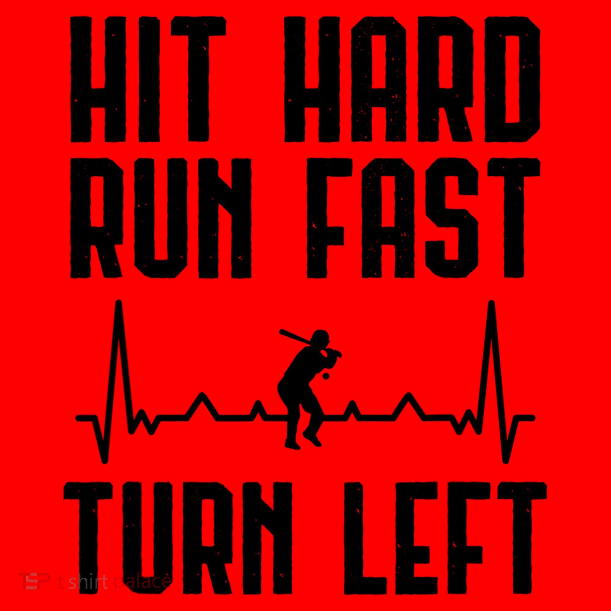 Hit Hard Run Fast Turn Left Baseball Player Technique Cute Gift Santa Hat