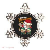 Happy Hallotthanksmas Santa And His Elves Ornament thumb 0