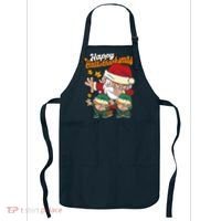Happy Hallotthanksmas Santa And His Elves Apron thumb 0