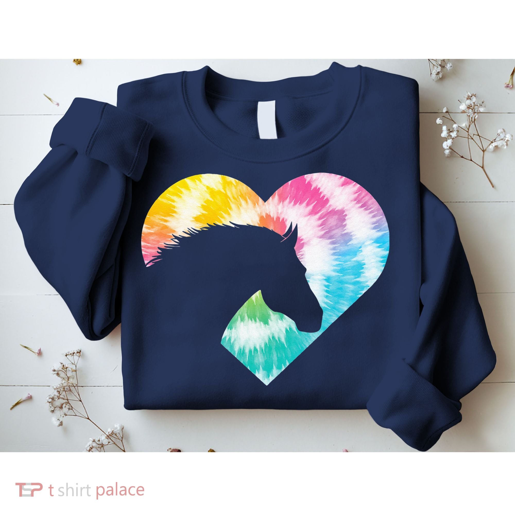 Horse Heart Shaped Animal Lover Horseback Rider Sweatshirt