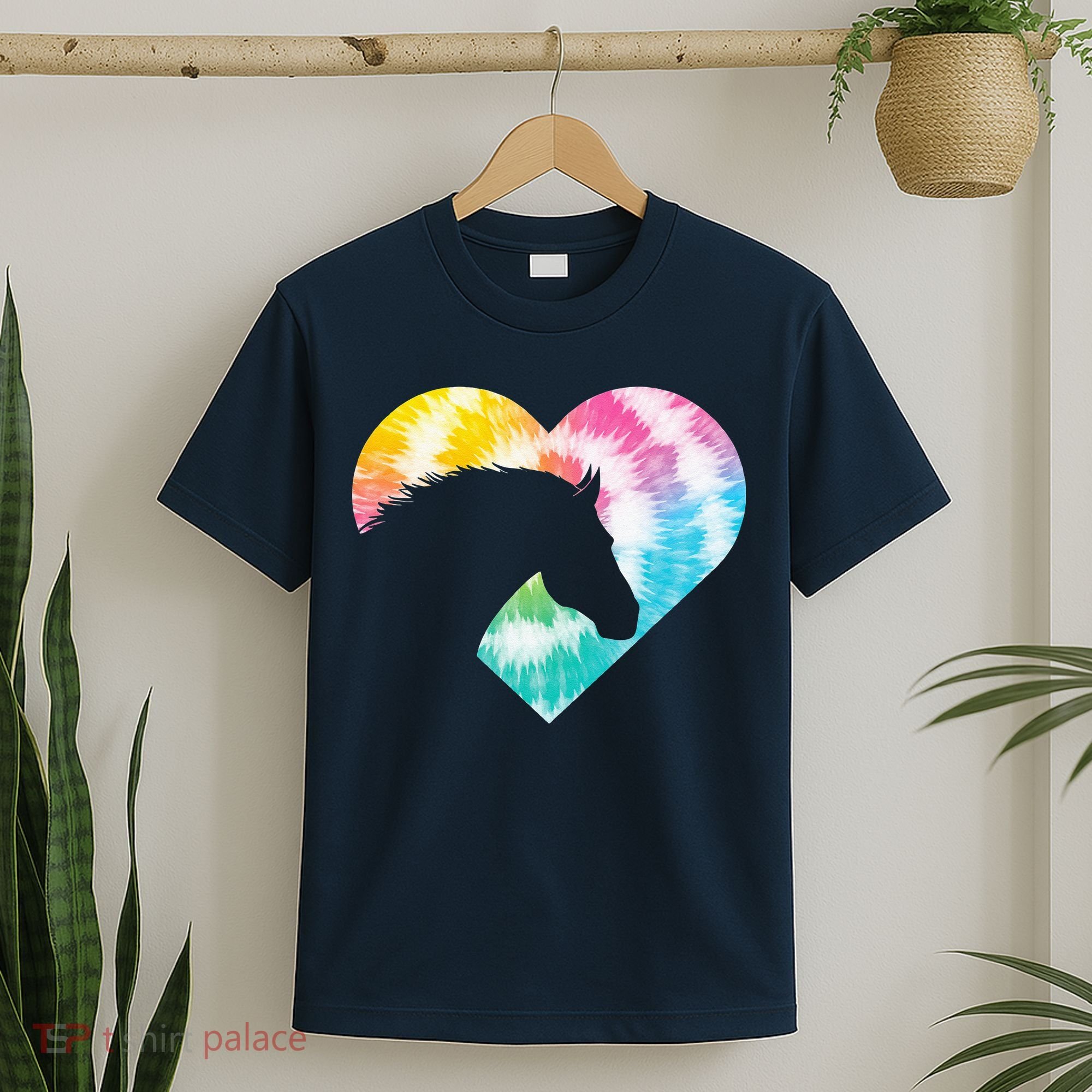 Horse Heart Shaped Animal Lover Horseback Rider T-Shirt