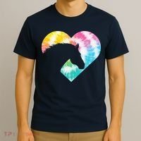 Horse Heart Shaped Animal Lover Horseback Rider T-Shirt thumb 3