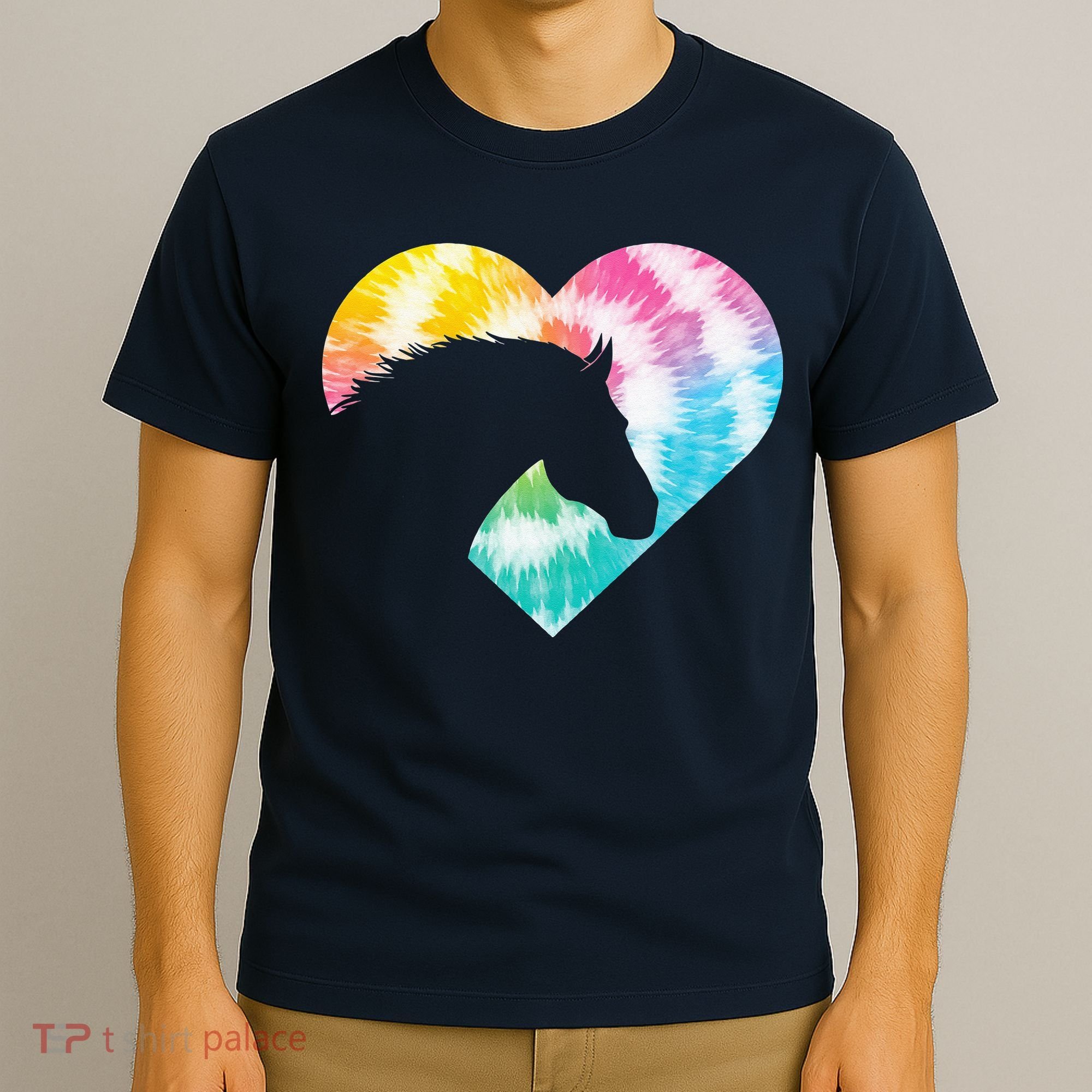 Horse Heart Shaped Animal Lover Horseback Rider T-Shirt