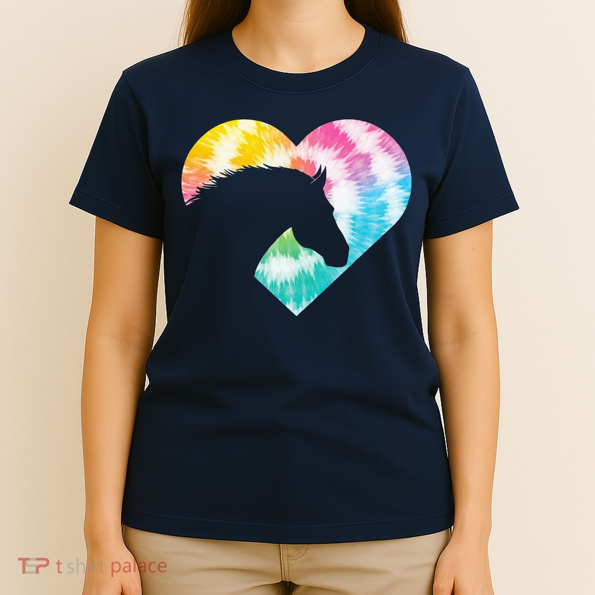 Horse Heart Shaped Animal Lover Horseback Rider T-Shirt