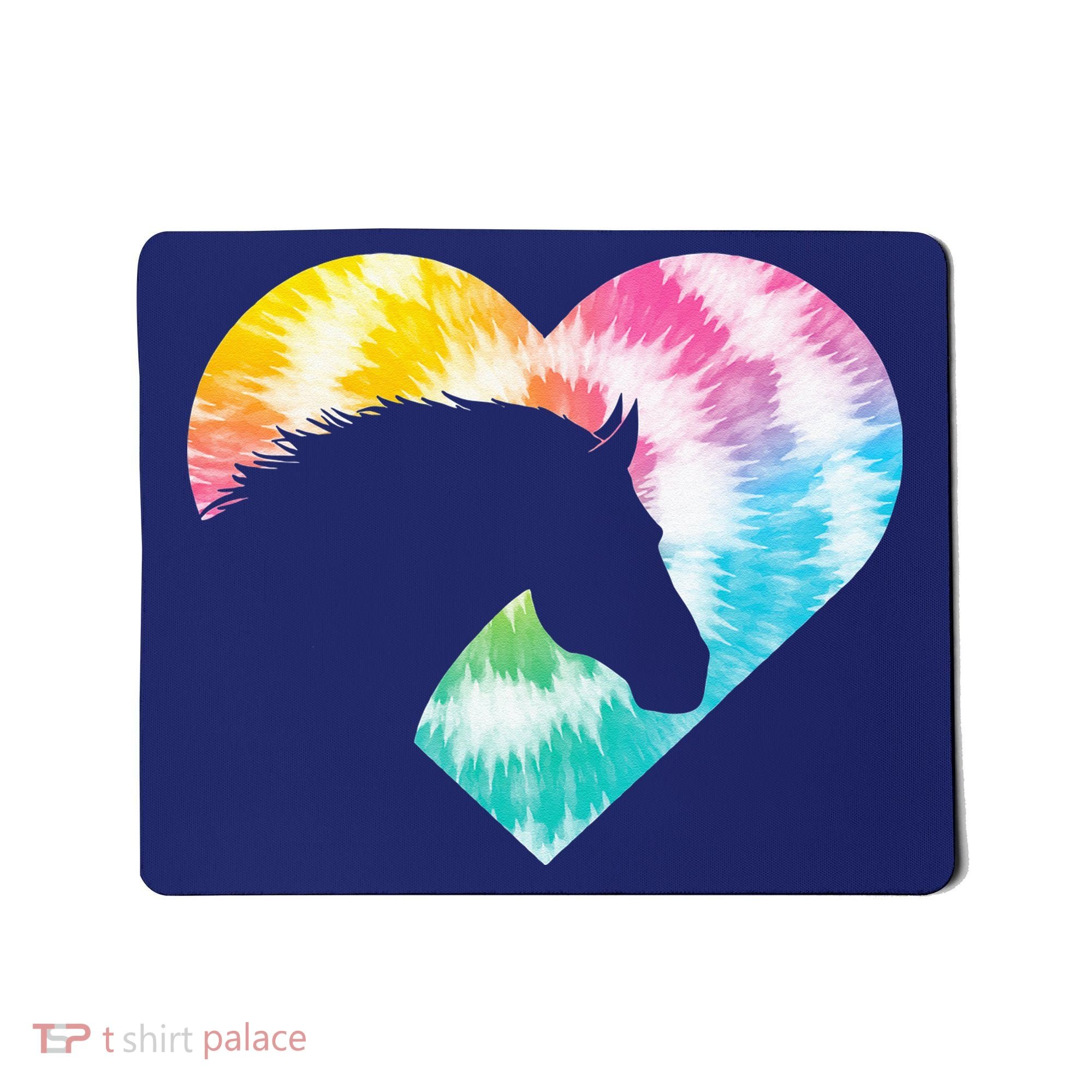 Horse Heart Shaped Animal Lover Horseback Rider Mousepad