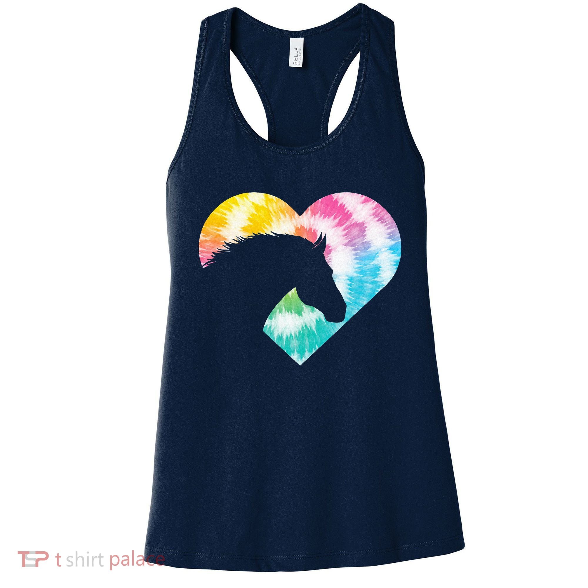 Horse Heart Shaped Animal Lover Horseback Rider Women's Tank Top