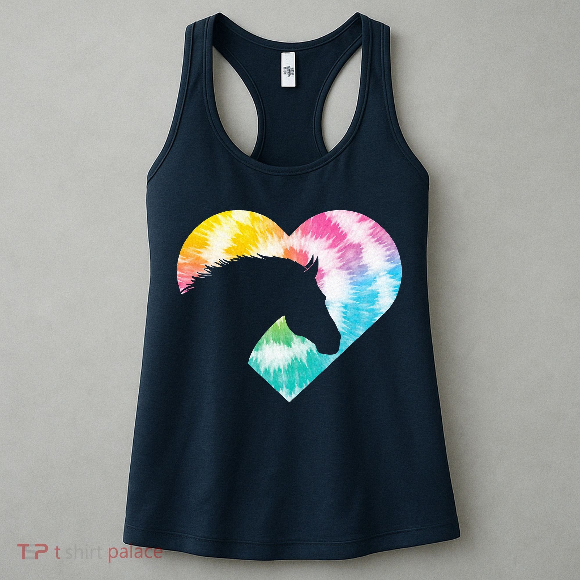Horse Heart Shaped Animal Lover Horseback Rider Women's Tank Top