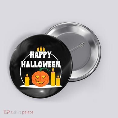 Happy Halloween Spooky Pumpkin Holiday Button