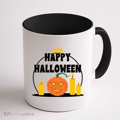 Happy Halloween Spooky Pumpkin Holiday Coffee Mug back