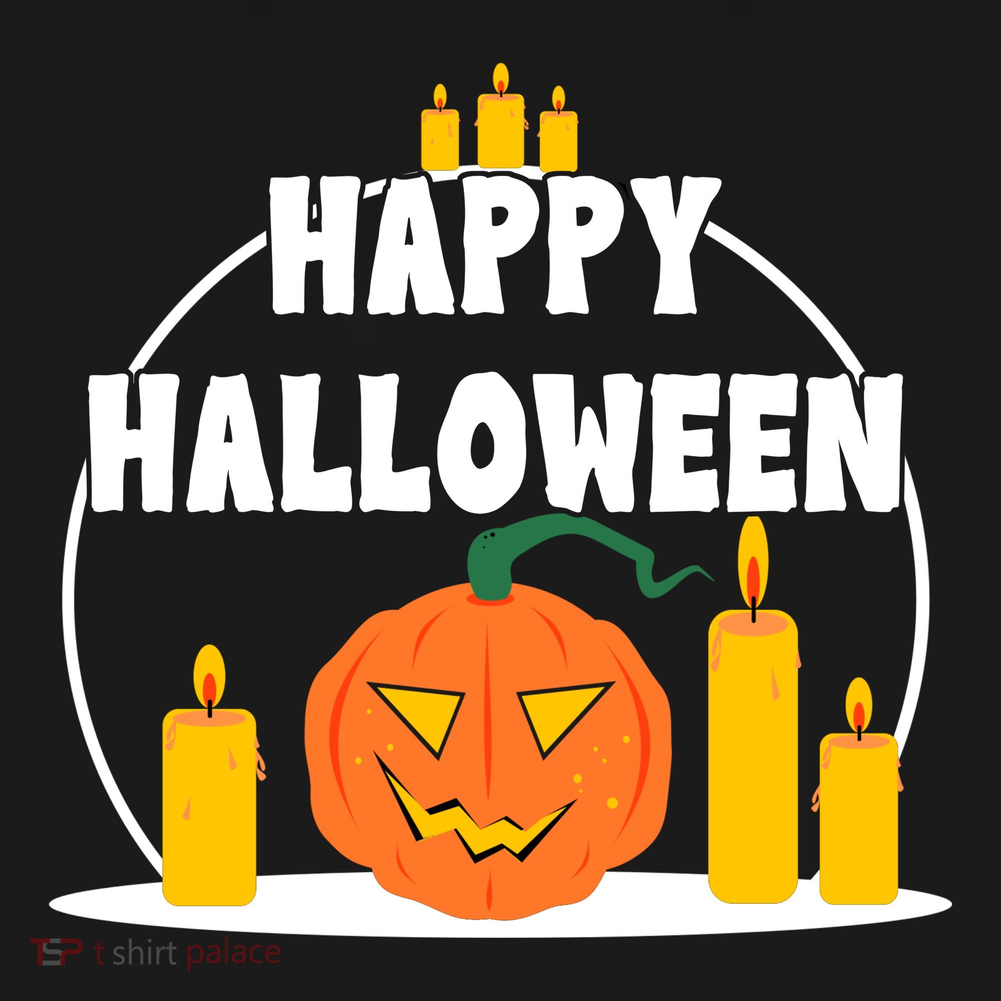 Happy Halloween Spooky Pumpkin Holiday Coaster