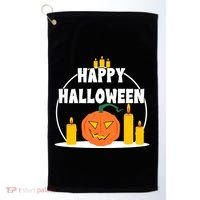 Happy Halloween Spooky Pumpkin Holiday Golf Towel thumb 0