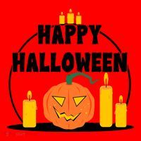 Happy Halloween Spooky Pumpkin Holiday Santa Hat thumb 1