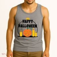 Happy Halloween Spooky Pumpkin Holiday Tank Top thumb 3