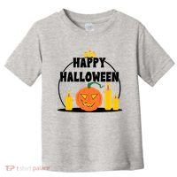 Happy Halloween Spooky Pumpkin Holiday Toddler T-Shirt thumb 0