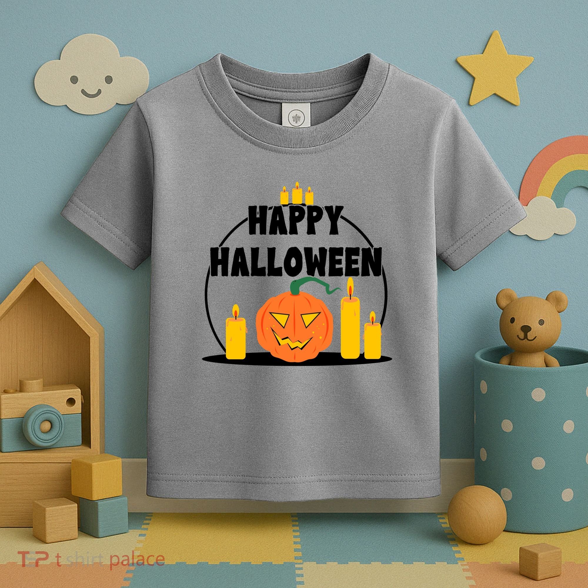 Happy Halloween Spooky Pumpkin Holiday Toddler T-Shirt