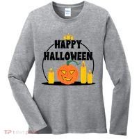 Happy Halloween Spooky Pumpkin Holiday Women's Long Sleeve Shirt thumb 0