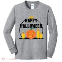 Happy Halloween Spooky Pumpkin Holiday Kids Long Sleeve Shirt thumb 0