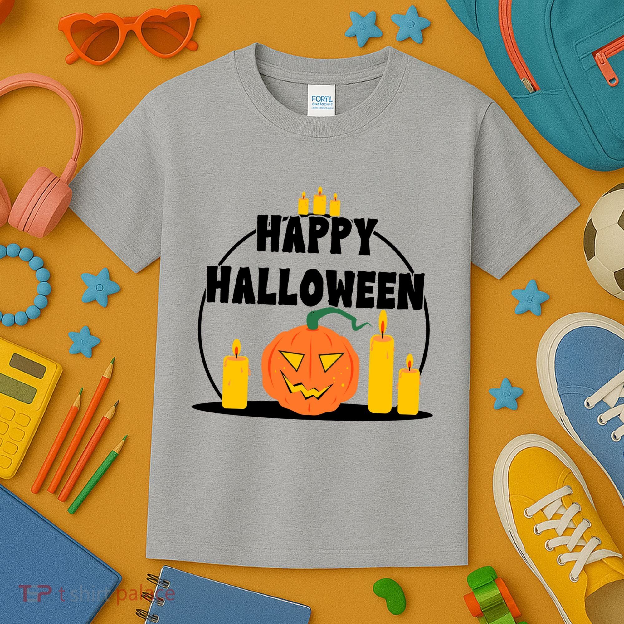 Happy Halloween Spooky Pumpkin Holiday Kids T-Shirt