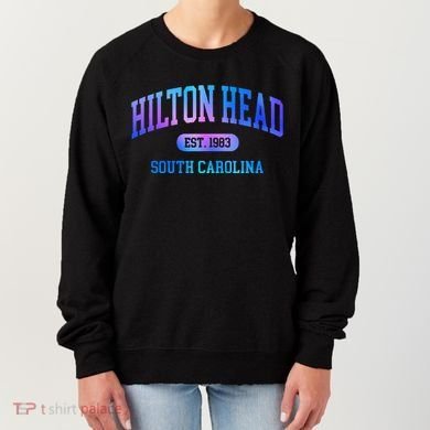 Hilton Head South Carolina Colorful Retro Throwback Women's Sweatshirt