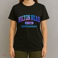 Hilton Head South Carolina Colorful Retro Throwback T-Shirt thumb 4