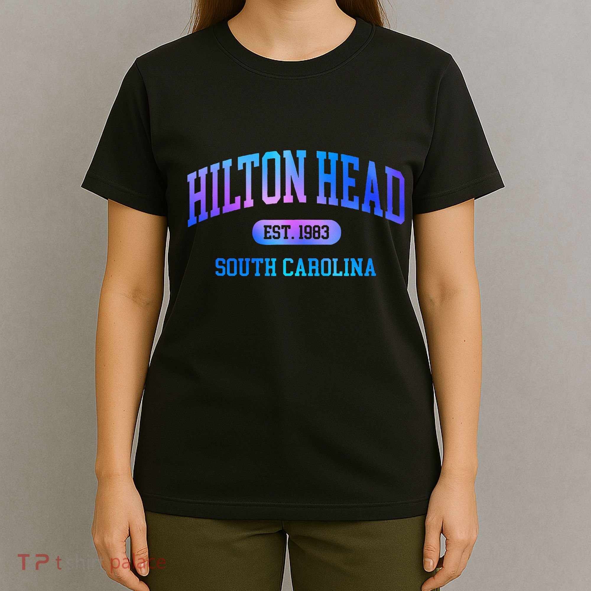 Hilton Head South Carolina Colorful Retro Throwback T-Shirt