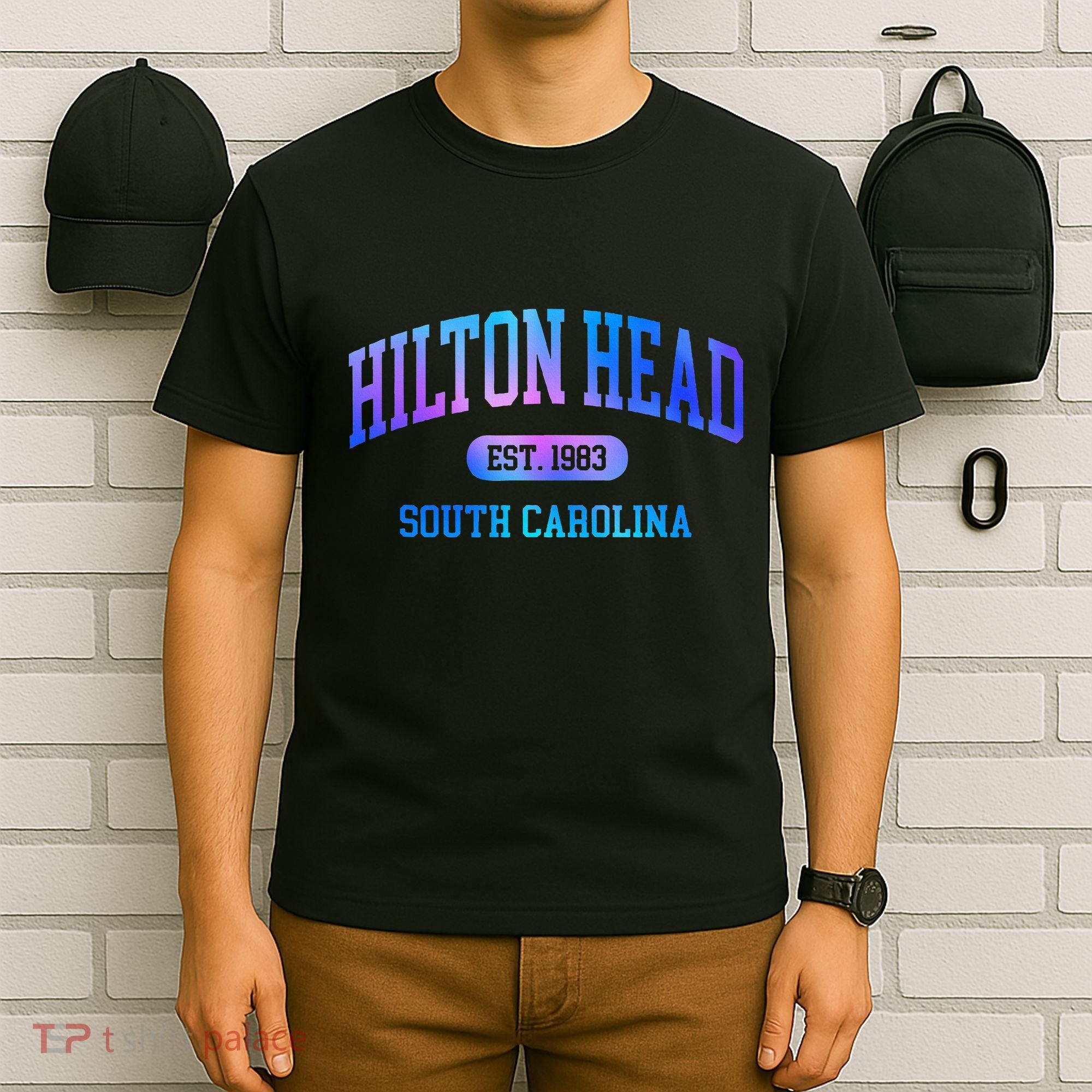 Hilton Head South Carolina Colorful Retro Throwback T-Shirt