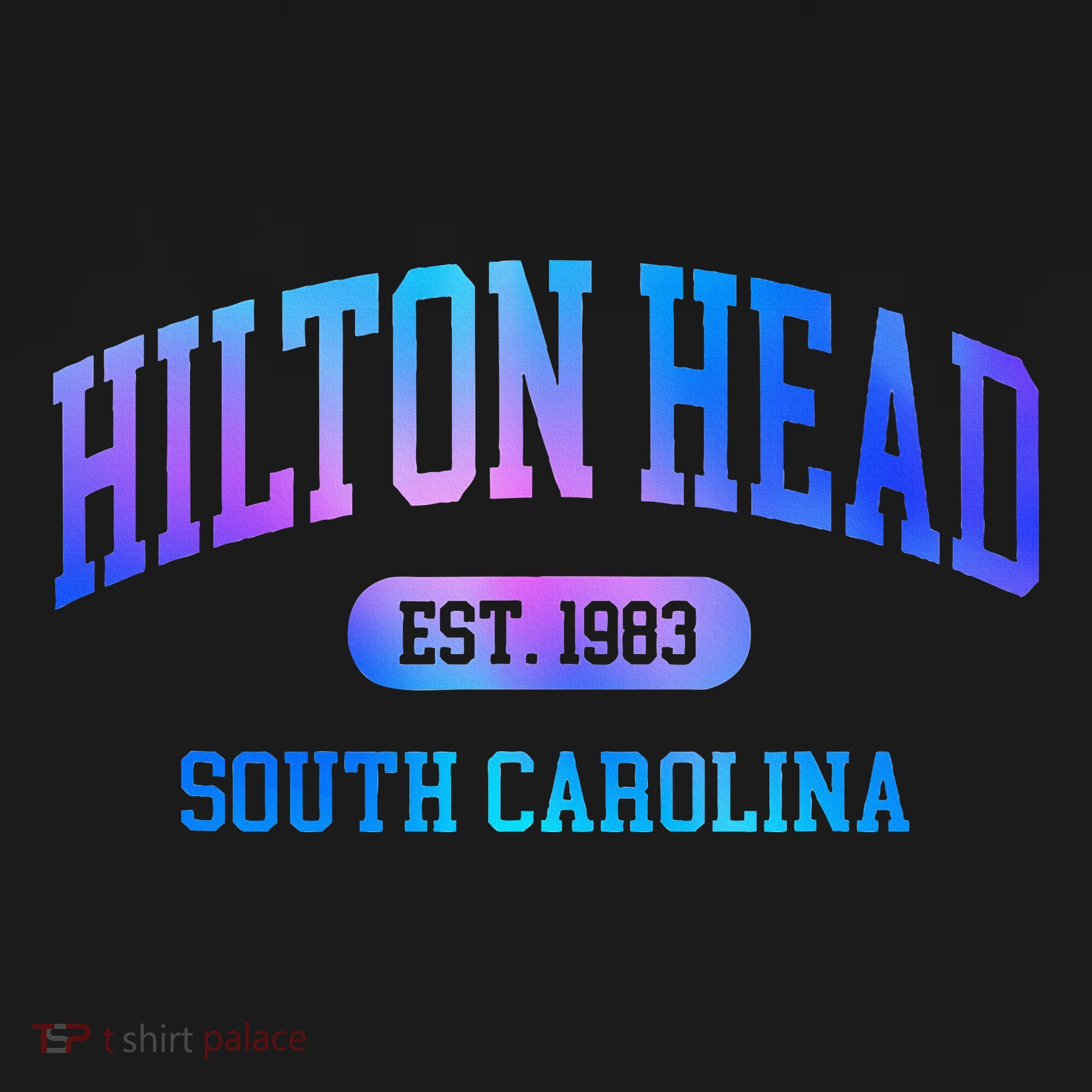 Hilton Head South Carolina Colorful Retro Throwback T-Shirt