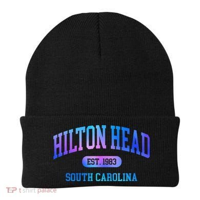 Hilton Head South Carolina Colorful Retro Throwback Beanie