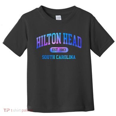 Hilton Head South Carolina Colorful Retro Throwback Toddler T-Shirt