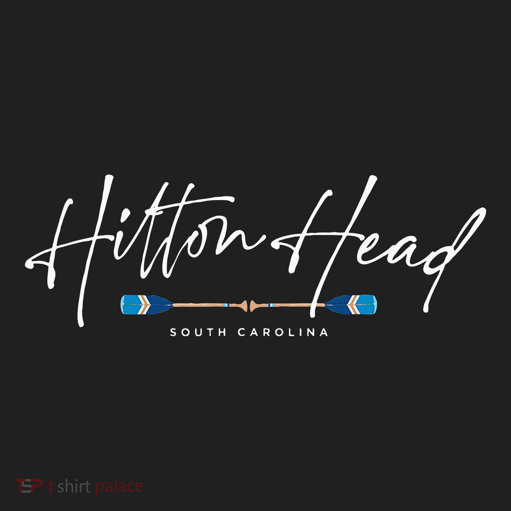 Hilton Head South Carolina Beach Graphic 7 Panel Mesh Trucker Snapback Hat