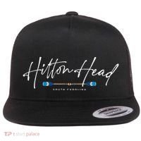 Hilton Head South Carolina Beach Graphic Flat Bill Trucker Hat thumb 0