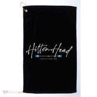 Hilton Head South Carolina Beach Graphic Golf Towel thumb 0